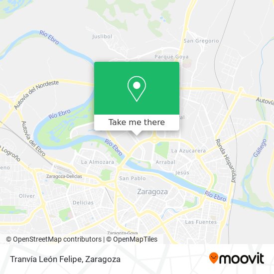 Tranvía León Felipe map