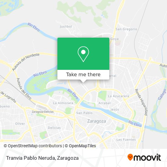 Tranvía Pablo Neruda map
