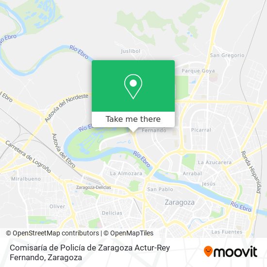 Comisaría de Policía de Zaragoza Actur-Rey Fernando map