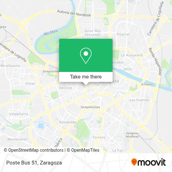 Poste Bus 51 map