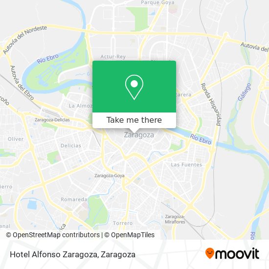 Hotel Alfonso Zaragoza map