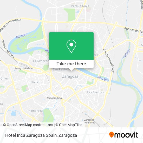 mapa Hotel Inca Zaragoza Spain