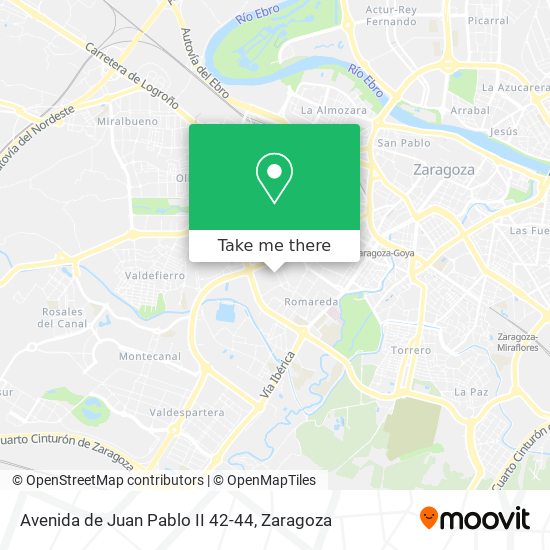 mapa Avenida de Juan Pablo II 42-44