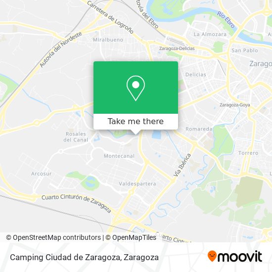 mapa Camping Ciudad de Zaragoza