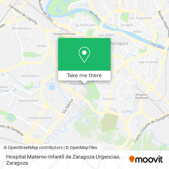 mapa Hospital Materno-Infantil de Zaragoza-Urgencias