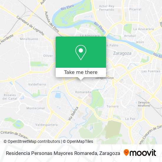 mapa Residencia Personas Mayores Romareda