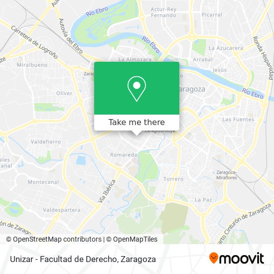Unizar - Facultad de Derecho map