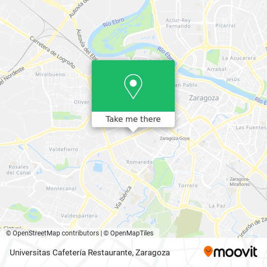 mapa Universitas Cafetería Restaurante