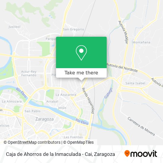 mapa Caja de Ahorros de la Inmaculada - Cai