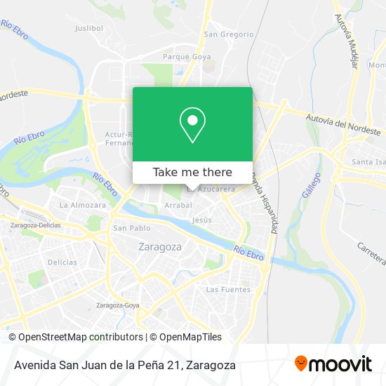 mapa Avenida San Juan de la Peña 21