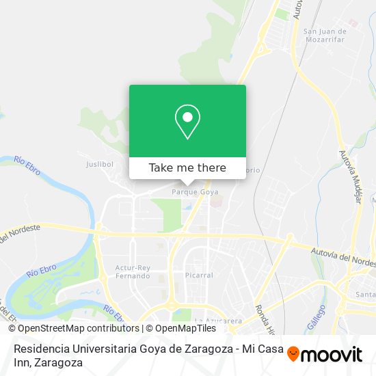 Residencia Universitaria Goya de Zaragoza - Mi Casa Inn map