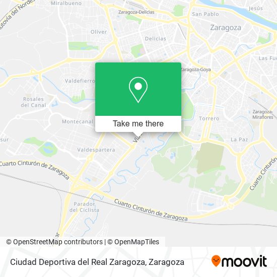 mapa Ciudad Deportiva del Real Zaragoza