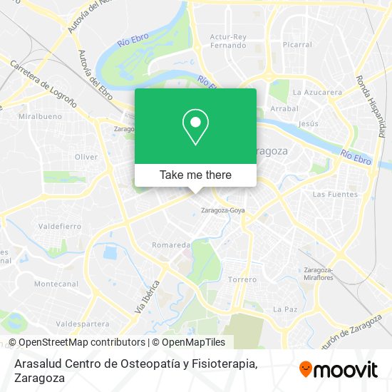 Arasalud Centro de Osteopatía y Fisioterapia map