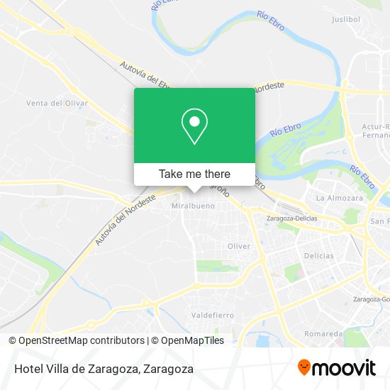 mapa Hotel Villa de Zaragoza