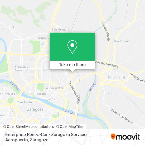 Enterprise Rent-a-Car - Zaragoza Servicio Aeropuerto map