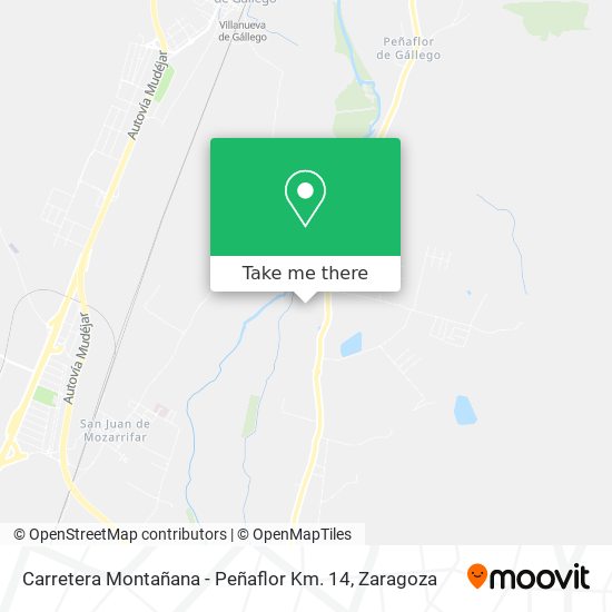 Carretera Montañana - Peñaflor Km. 14 map