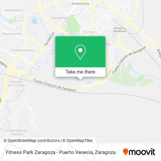 mapa Fitness Park Zaragoza - Puerto Venecia