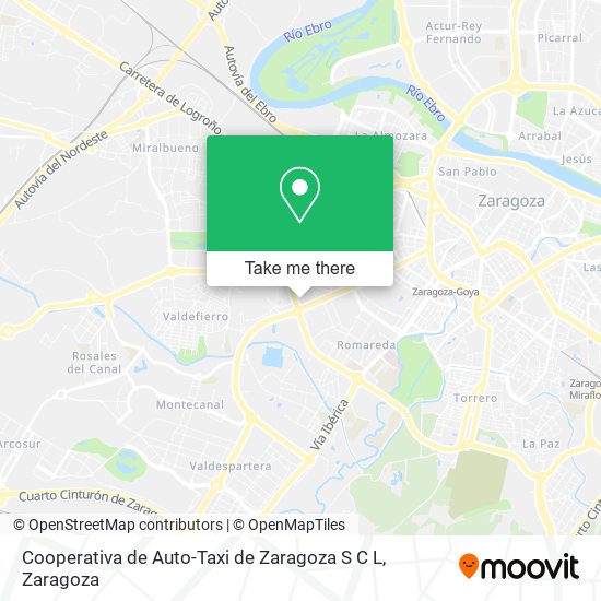 Cooperativa de Auto-Taxi de Zaragoza S C L map