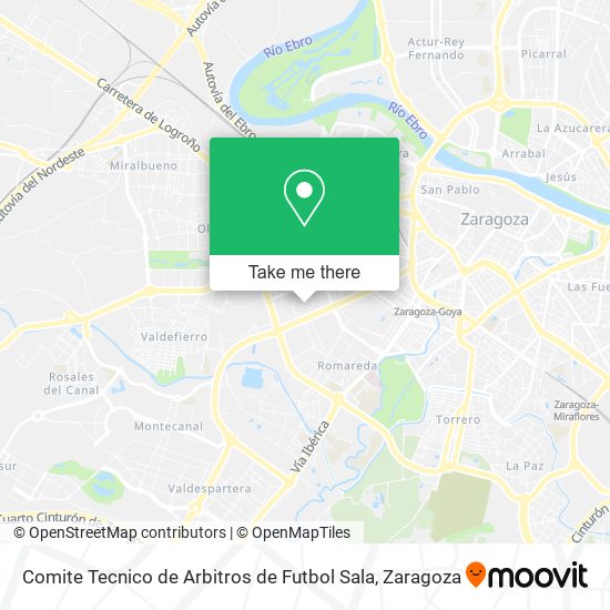 Comite Tecnico de Arbitros de Futbol Sala map