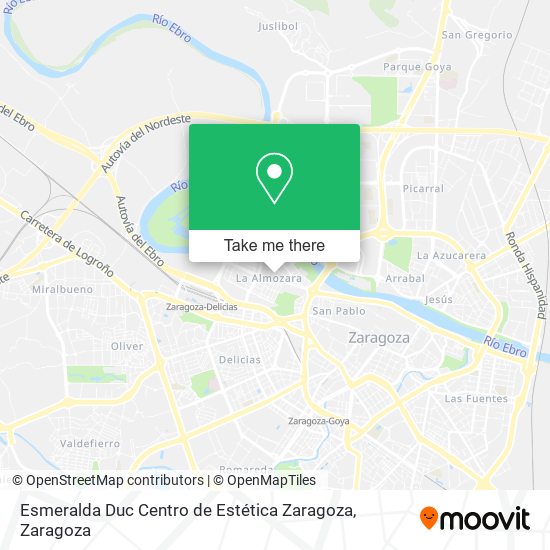 mapa Esmeralda Duc Centro de Estética Zaragoza