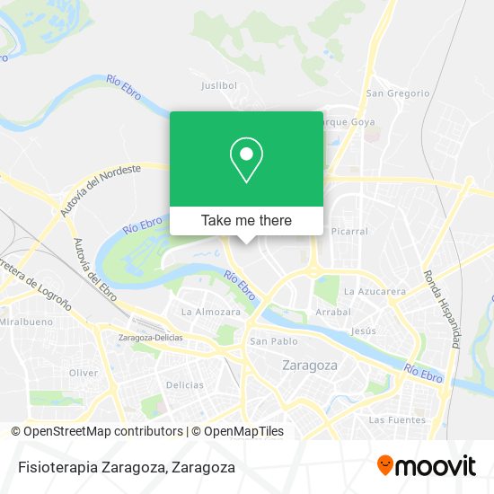 Fisioterapia Zaragoza map