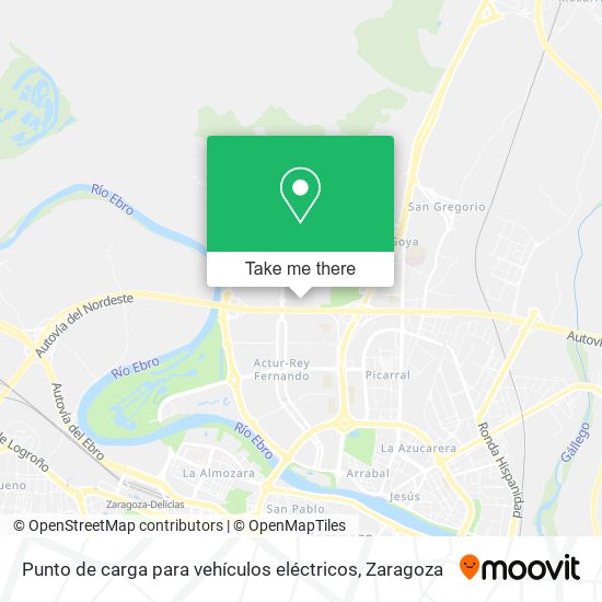 Punto de carga para vehículos eléctricos map