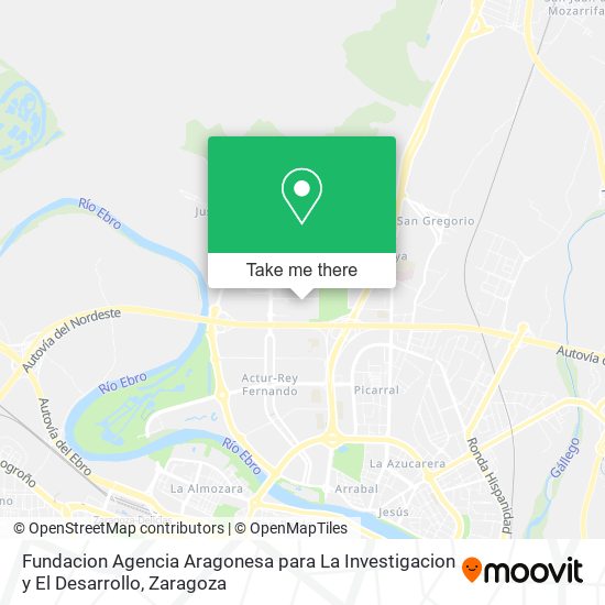 mapa Fundacion Agencia Aragonesa para La Investigacion y El Desarrollo