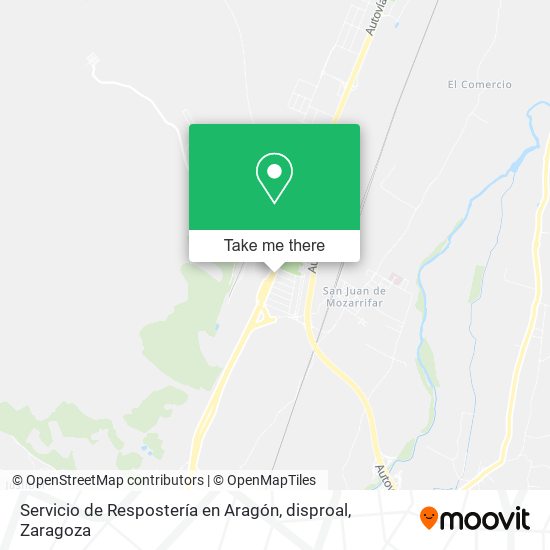 mapa Servicio de Respostería en Aragón, disproal