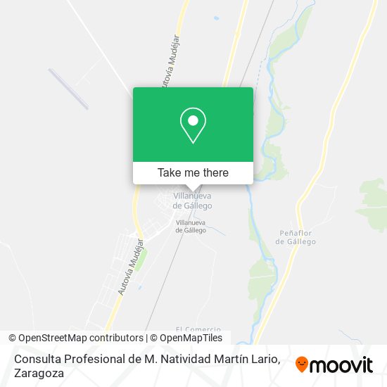 Consulta Profesional de M. Natividad Martín Lario map