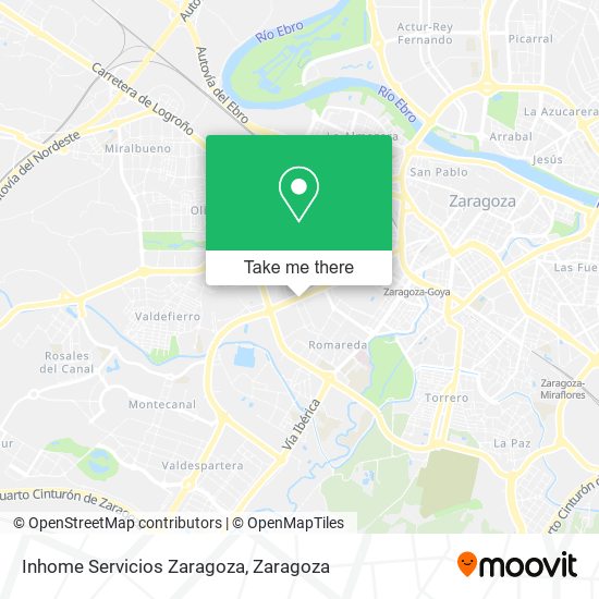 mapa Inhome Servicios Zaragoza