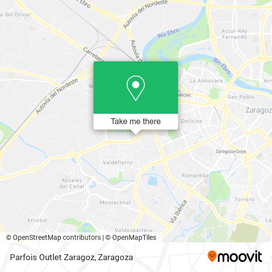 Parfois Outlet Zaragoz map