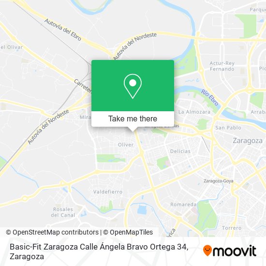 mapa Basic-Fit Zaragoza Calle Ángela Bravo Ortega 34