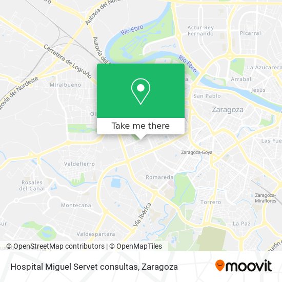 Hospital Miguel Servet consultas map