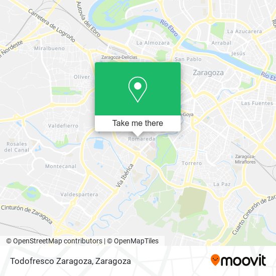 Todofresco Zaragoza map