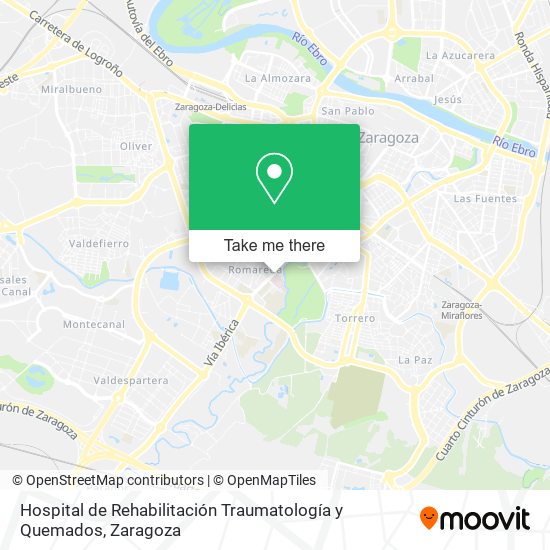 mapa Hospital de Rehabilitación Traumatología y Quemados