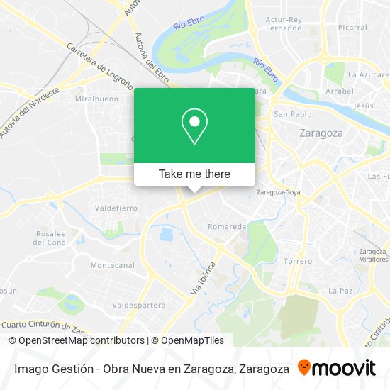 mapa Imago Gestión - Obra Nueva en Zaragoza