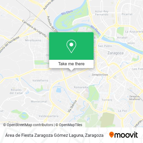 Área de Fiesta Zaragoza Gómez Laguna map