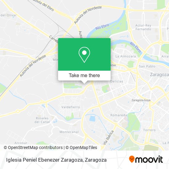 mapa Iglesia Peniel Ebenezer Zaragoza