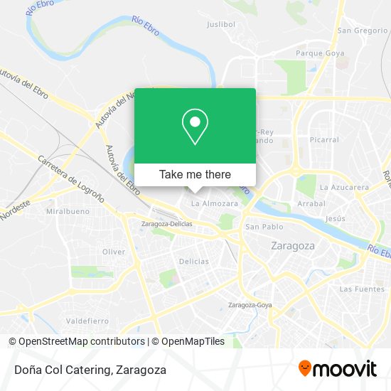 Doña Col Catering map