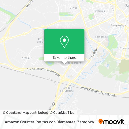 Amazon Counter-Patitas con Diamantes map