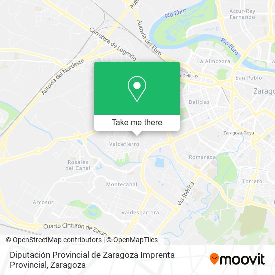 Diputación Provincial de Zaragoza Imprenta Provincial map