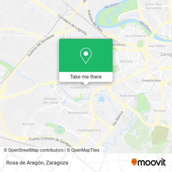 Rosa de Aragón map