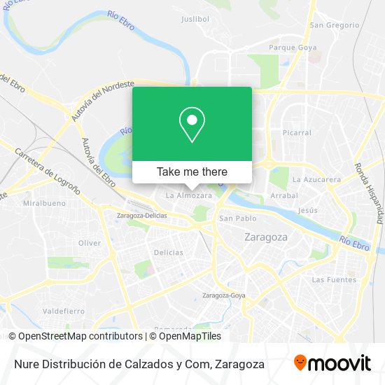Nure Distribución de Calzados y Com map