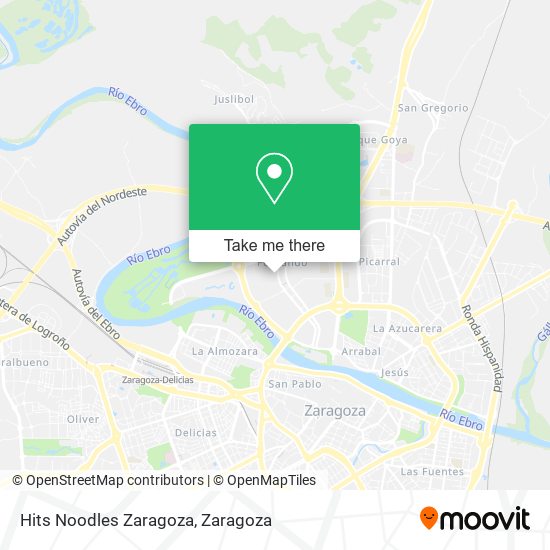 Hits Noodles Zaragoza map