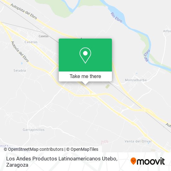 Los Andes Productos Latinoamericanos Utebo map