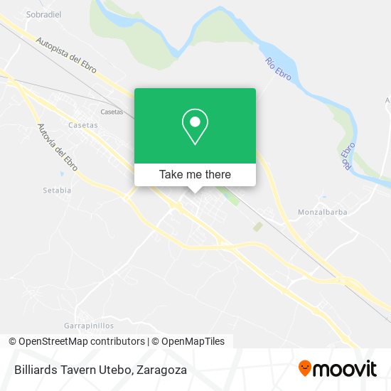 Billiards Tavern Utebo map