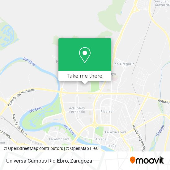 Universa Campus Río Ebro map