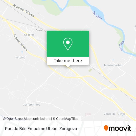 Parada Bús Empalme Utebo map