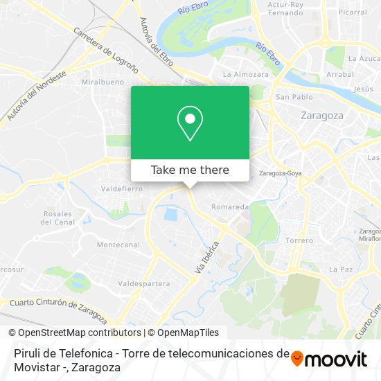 Piruli de Telefonica - Torre de telecomunicaciones de Movistar - map
