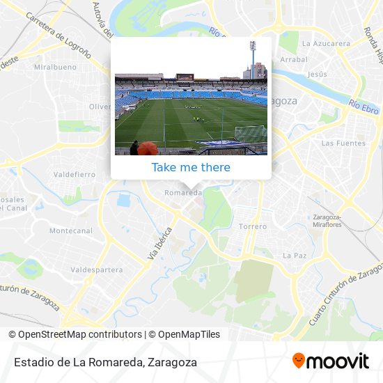 mapa Estadio de La Romareda